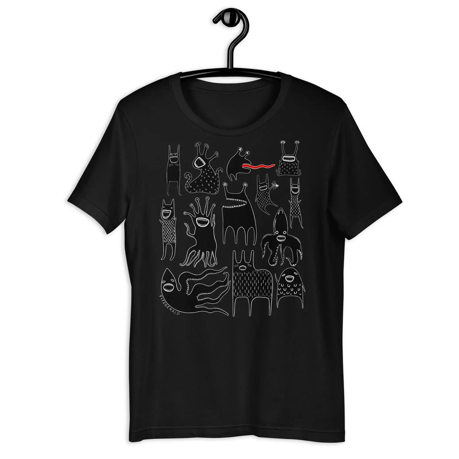 Quirky Vintage Fashion - Kawaii Goth Monster T-shirt Eigenzinnige grillige