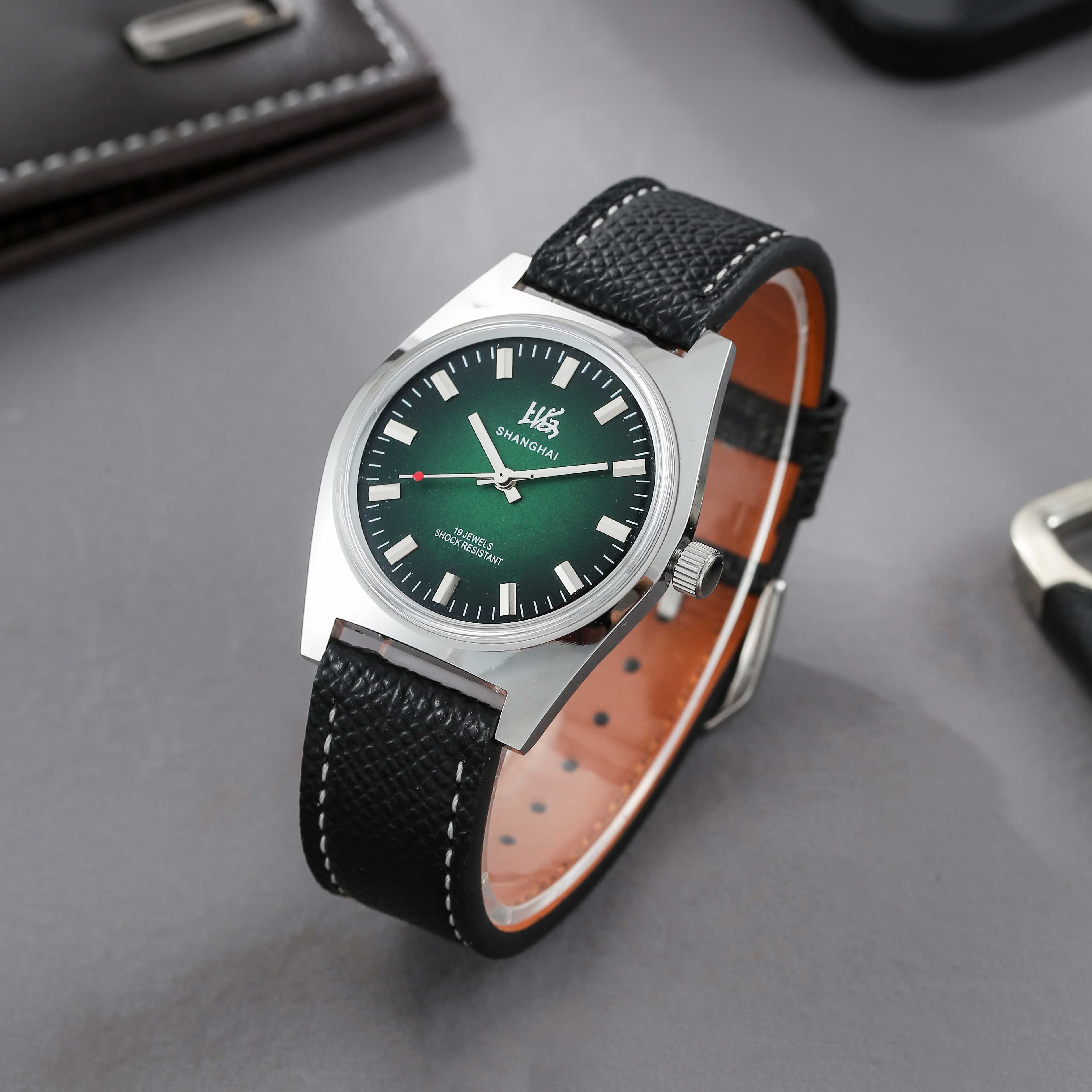 Vintage Fashion Wholesale - Shanghai 36MM Heren Handopwindbaar Mechanisch Horloge