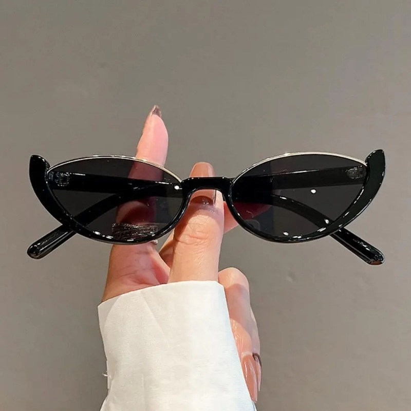 Vintage Fashion Shop - Vintage kleine cat-eye zonnebrillen voor vrouwen,