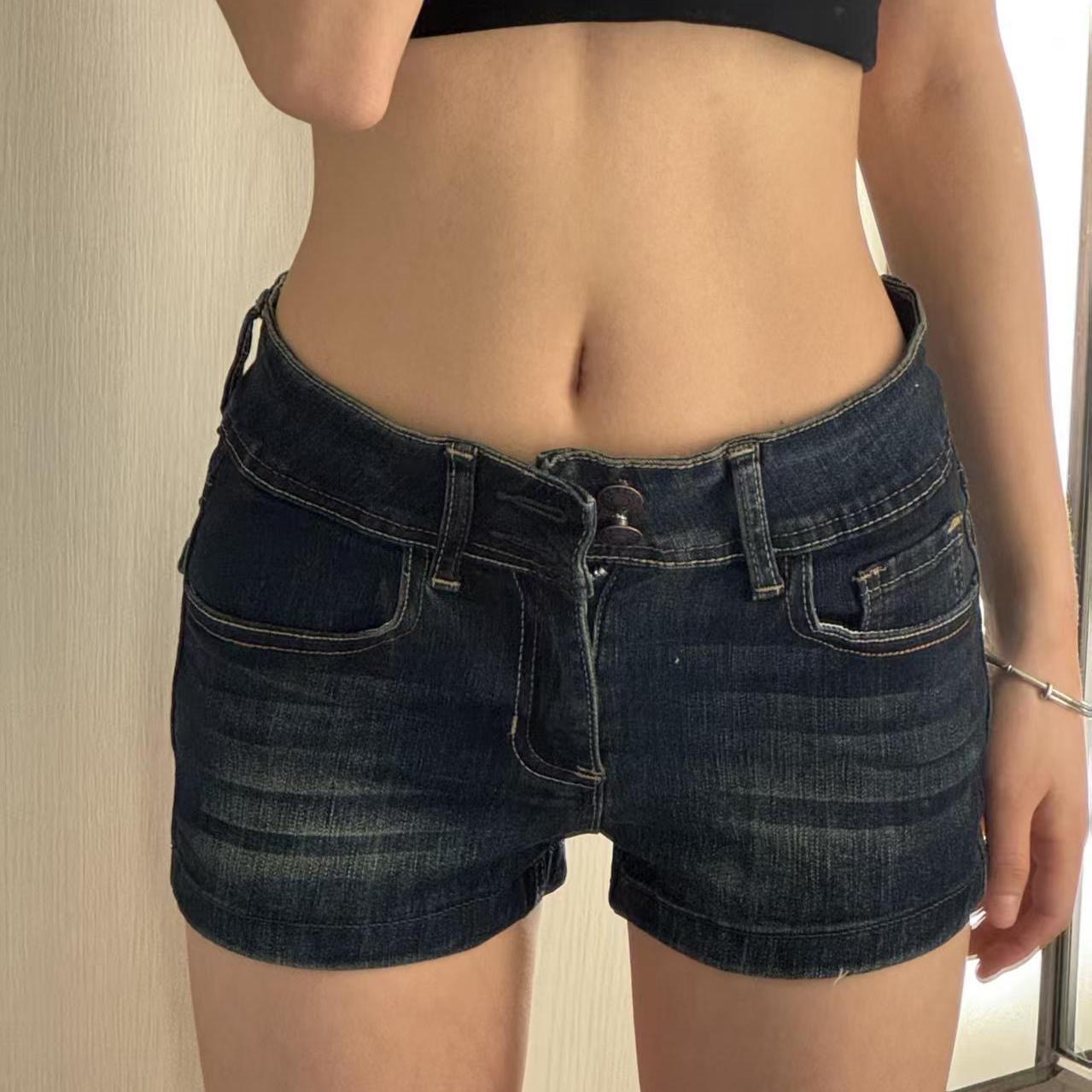 Vintage Fashion Jeans - Dames Petite Low Waist Vintage Denim