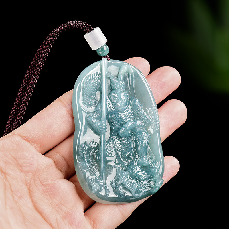 Vintage Fashion For Women - Birmese Jadeïet Monkey King hanger ketting
