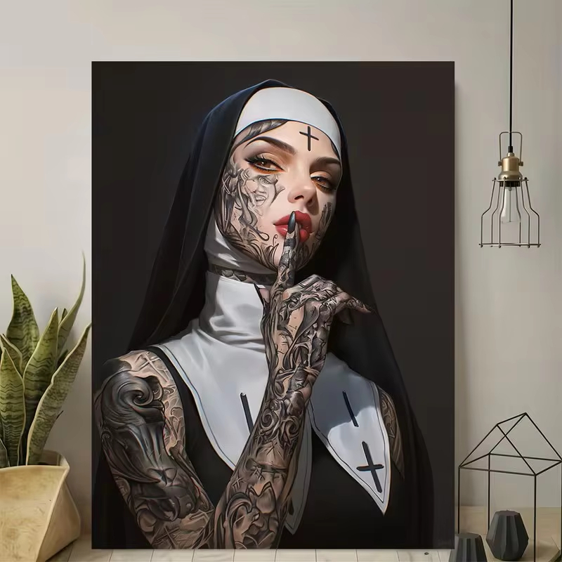 Modemeisje Tattoo Non Canvas P - Vintage Fashion Art recensie en prijs