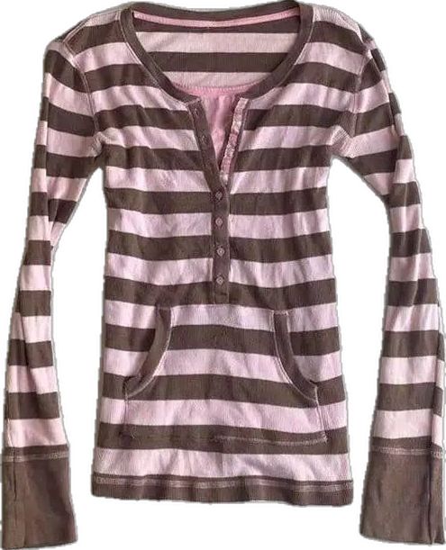Winter T-shirt Gestreept Nep 2 - Vintage Fashion Korea recensie en prijs