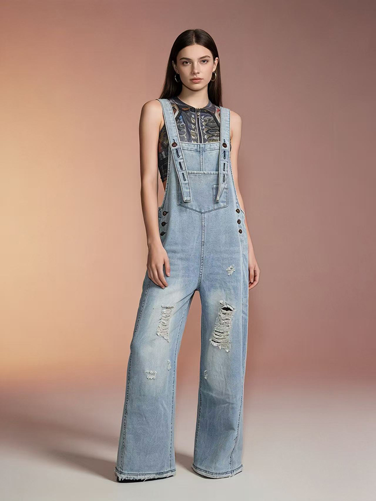 Mode Retro Gescheurde Denim Ov - Vintage Fashion Jeans recensie en prijs