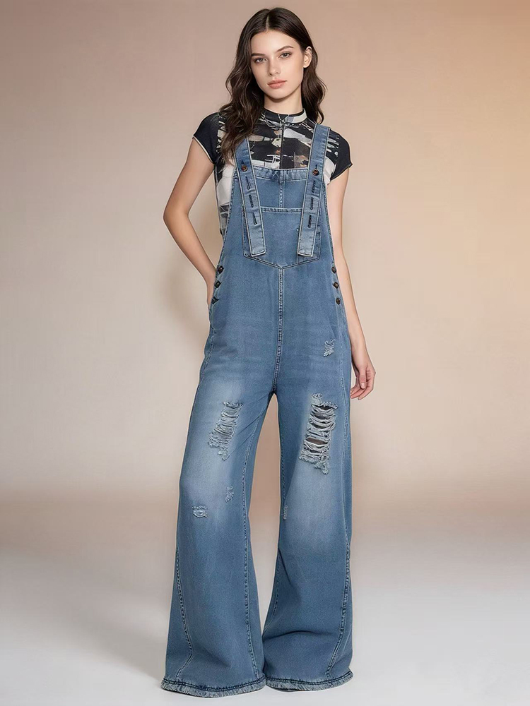 Mode Retro Gescheurde Denim Ov - Vintage Fashion Jeans recensie en prijs