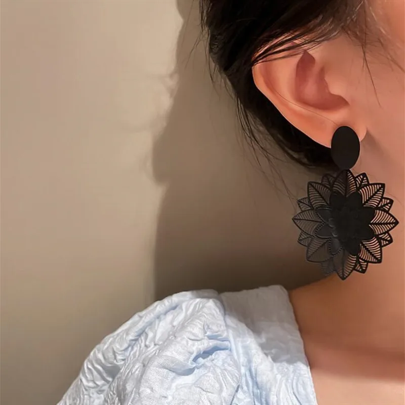 Retro Mode Zwarte Holle Kant B - Vintage Fashion Korea recensie en prijs