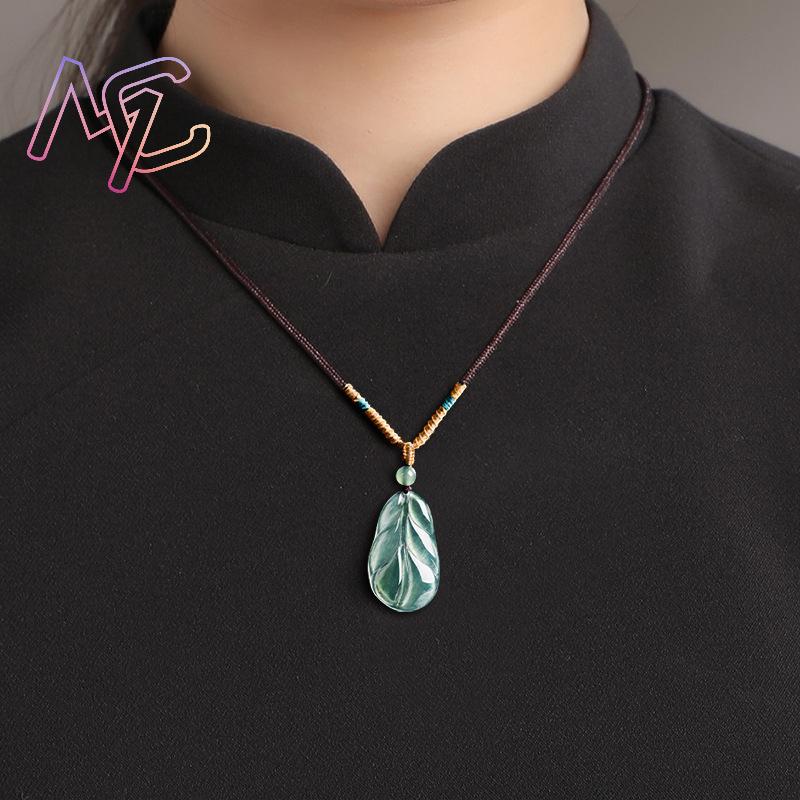 Myanmar Jadeïet Blad Hanger Ge - Vintage Fashion For Women recensie en prijs