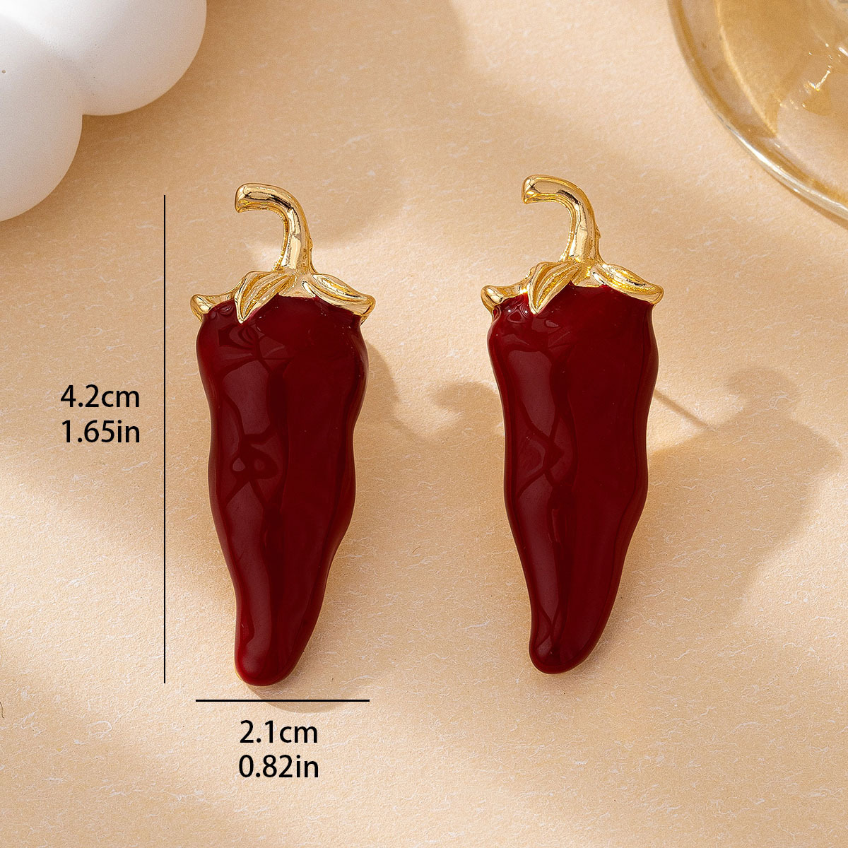 Eigenzinnige Chili Stud Oorbel - Quirky Vintage Fashion recensie en prijs