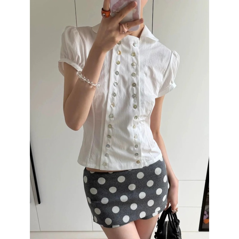 Y2K Japanse Vintage Blouse Puf - Vintage Fashion Korea recensie en prijs